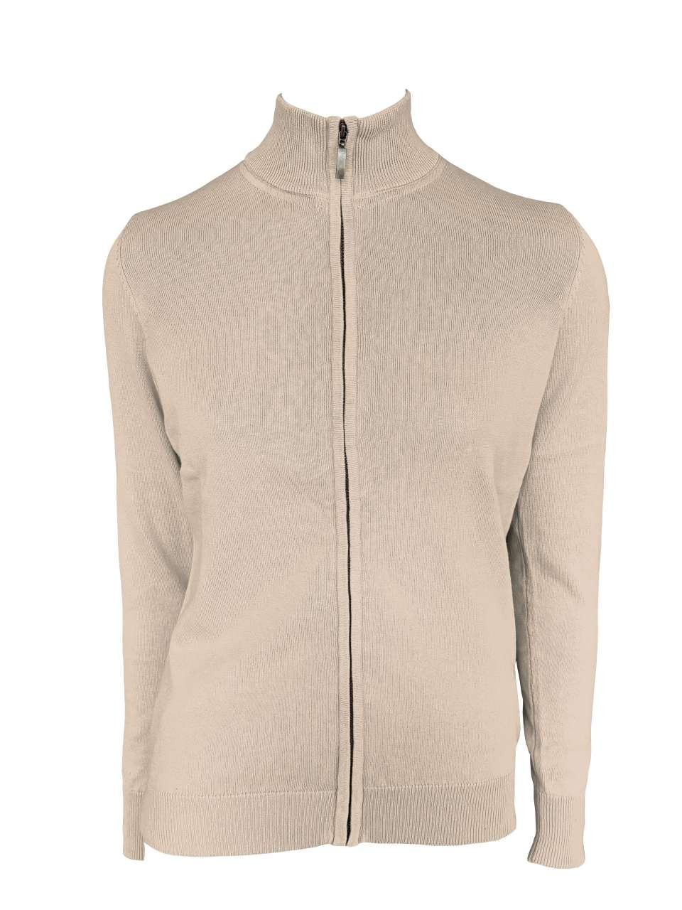 WOMEN’S FULL ZIP CARDIGAN FINE GAUGE COTTON