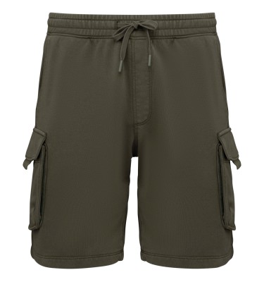 MEN’S FRENCH TERRY WASHED  EFFECT CARGO SHORTS