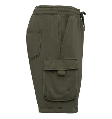 MEN’S FRENCH TERRY WASHED  EFFECT CARGO SHORTS