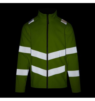 HI-VIS PRO CONTRACT ABLAZE 2 LAYER SOFTSHELL JACKET (CLASS 3)