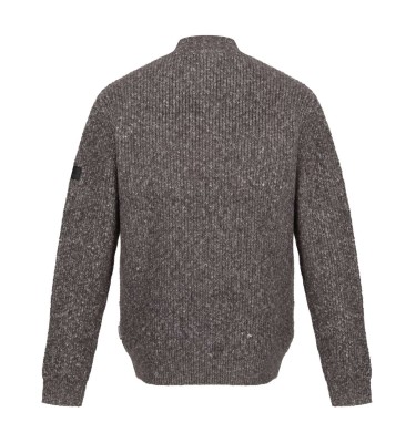 SOLOMON ZIP-NECK KNITTED PULLOVER