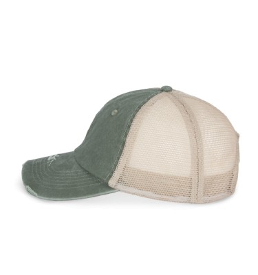 ECO-FRIENDLY UNISEX RIPPED EFFECT TRUCKER CAP