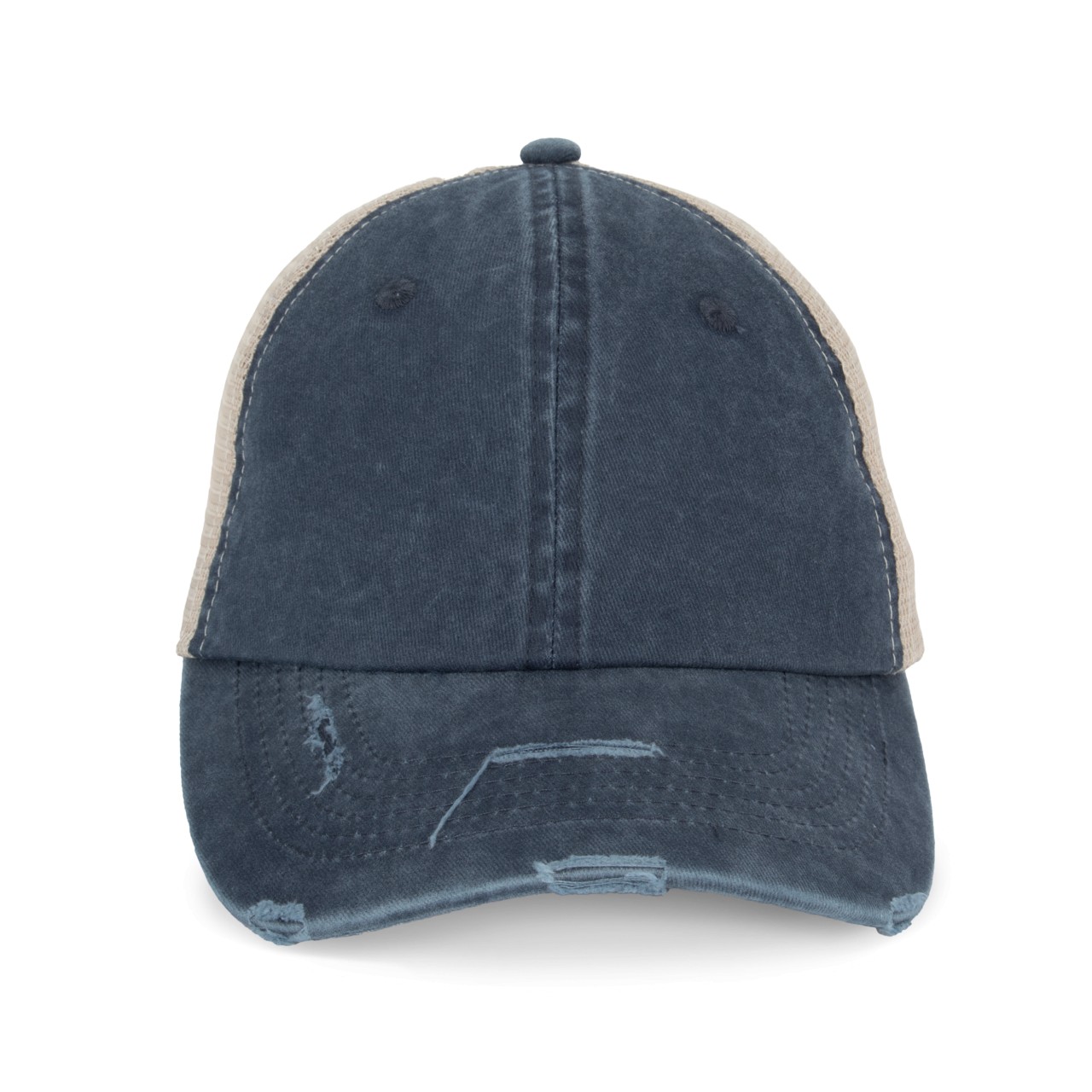 ECO-FRIENDLY UNISEX RIPPED EFFECT TRUCKER CAP