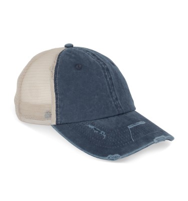ECO-FRIENDLY UNISEX RIPPED EFFECT TRUCKER CAP
