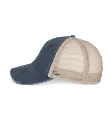 ECO-FRIENDLY UNISEX RIPPED EFFECT TRUCKER CAP