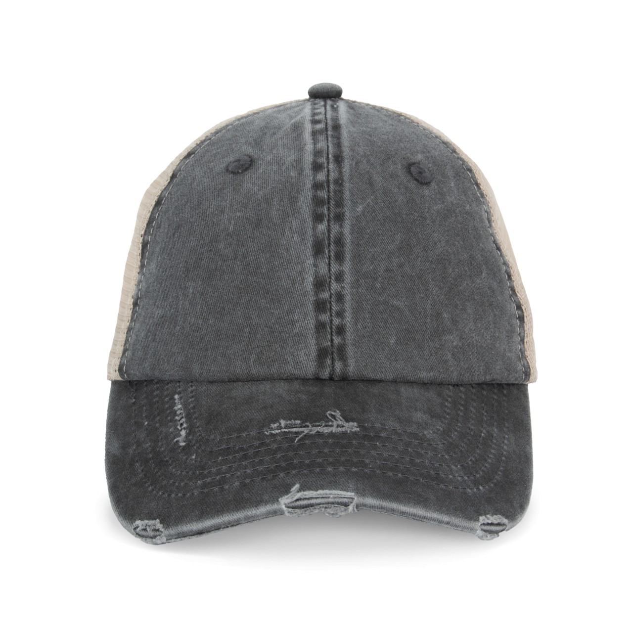 ECO-FRIENDLY UNISEX RIPPED EFFECT TRUCKER CAP