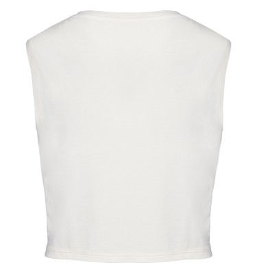 ECO-FRIENDLY LADIES’ SLEEVELESS CROP T-SHIRT
