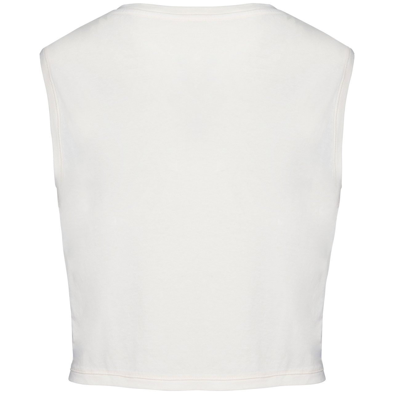 ECO-FRIENDLY LADIES’ SLEEVELESS CROP T-SHIRT