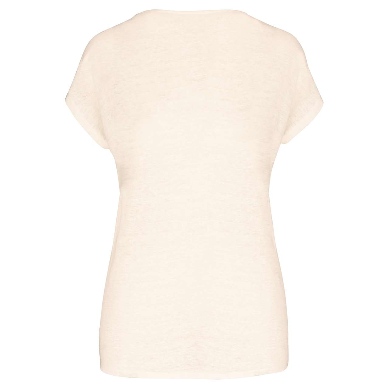 LADIES' V-NECK LINEN T-SHIRT