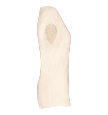 LADIES' V-NECK LINEN T-SHIRT
