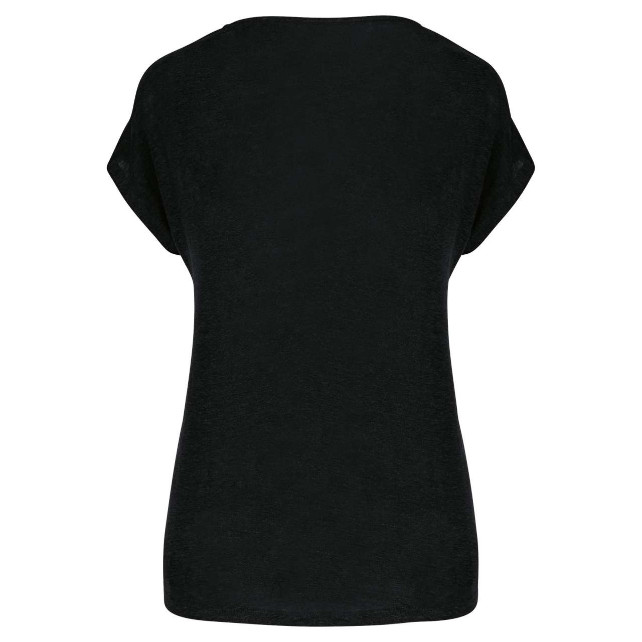 LADIES' V-NECK LINEN T-SHIRT