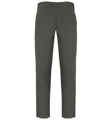 ECO-FRIENDLY MEN'S LINEN WASHED EFFECT TROUSERS