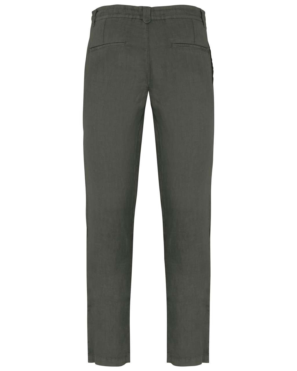 ECO-FRIENDLY MEN'S LINEN WASHED EFFECT TROUSERS
