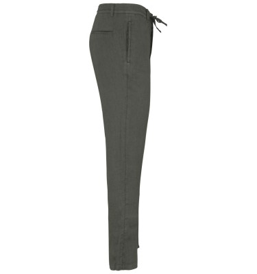 ECO-FRIENDLY MEN'S LINEN WASHED EFFECT TROUSERS