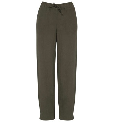 ECO-FRIENDLY LADIES' LINEN WASHED EFFECT TROUSERS