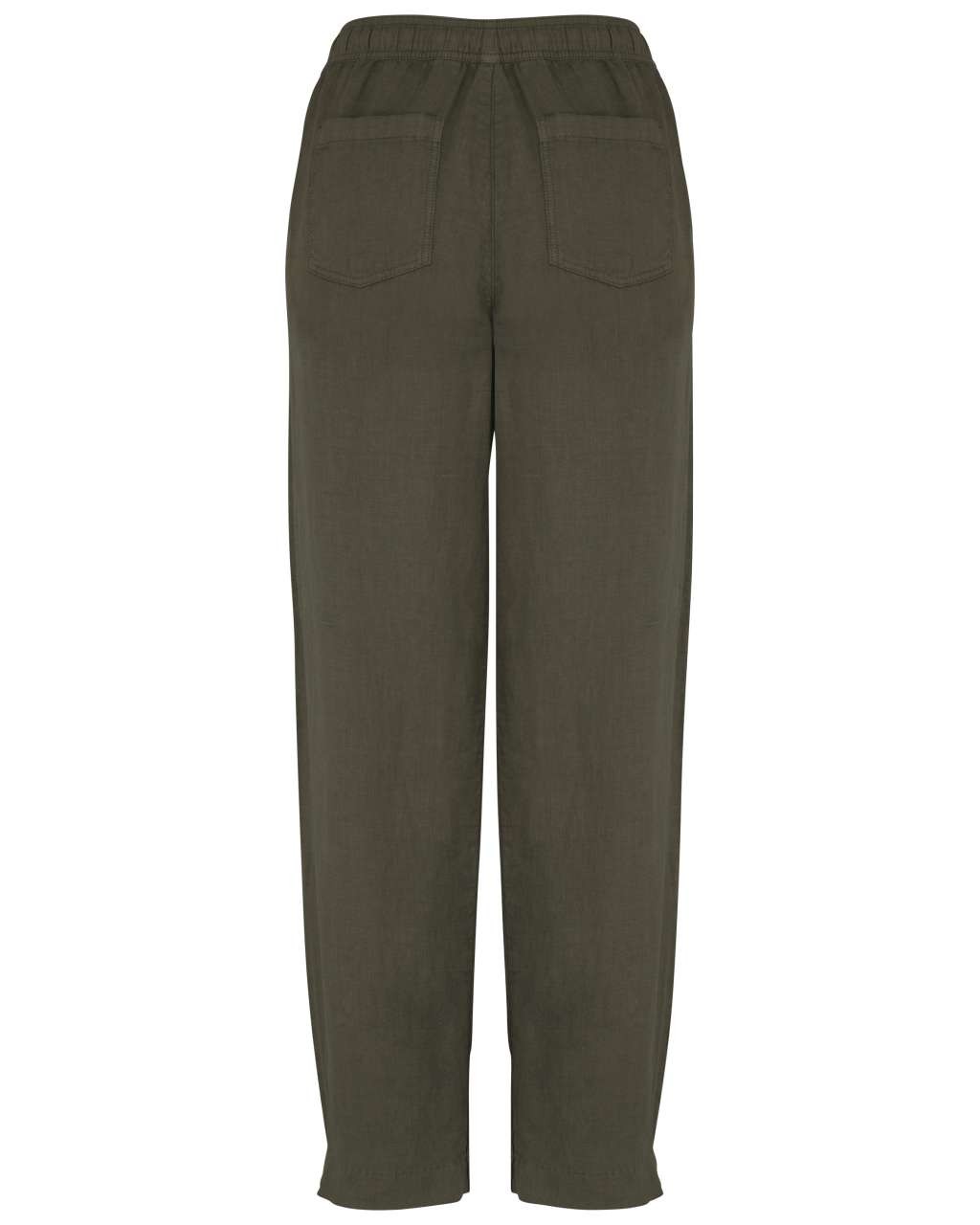 ECO-FRIENDLY LADIES' LINEN WASHED EFFECT TROUSERS