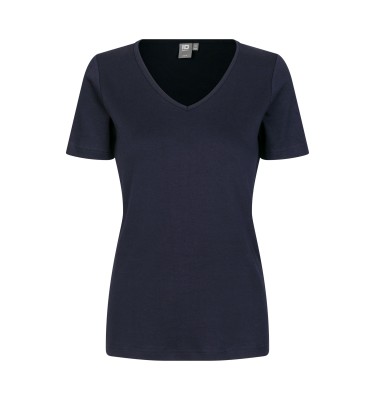 T-shirt Interlock | v-neck | damski