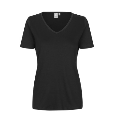 T-shirt Interlock | v-neck | damski