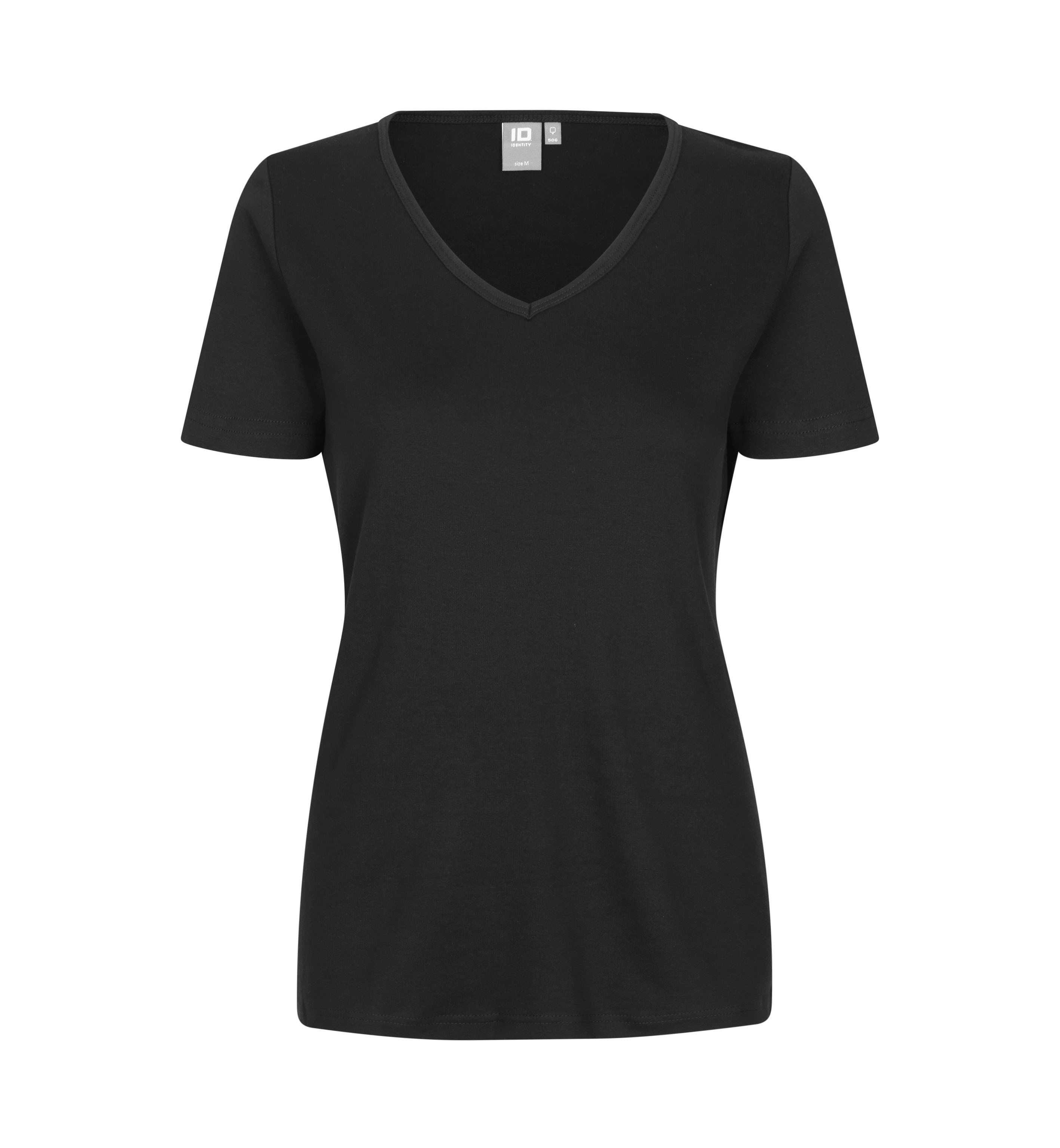 T-shirt Interlock | v-neck | damski