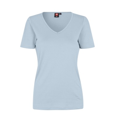 T-shirt Interlock | v-neck | damski