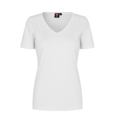 T-shirt Interlock | v-neck | damski