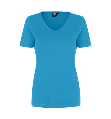 T-shirt Interlock | v-neck | damski