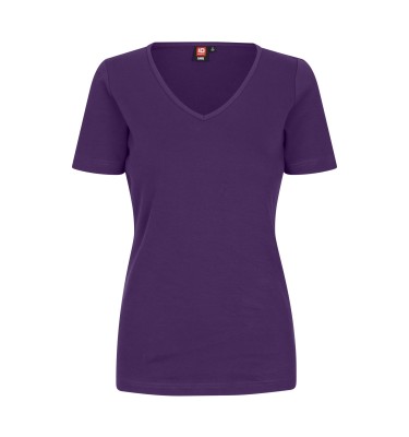 T-shirt Interlock | v-neck | damski