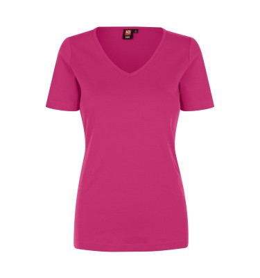 T-shirt Interlock | v-neck | damski
