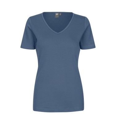T-shirt Interlock | v-neck | damski