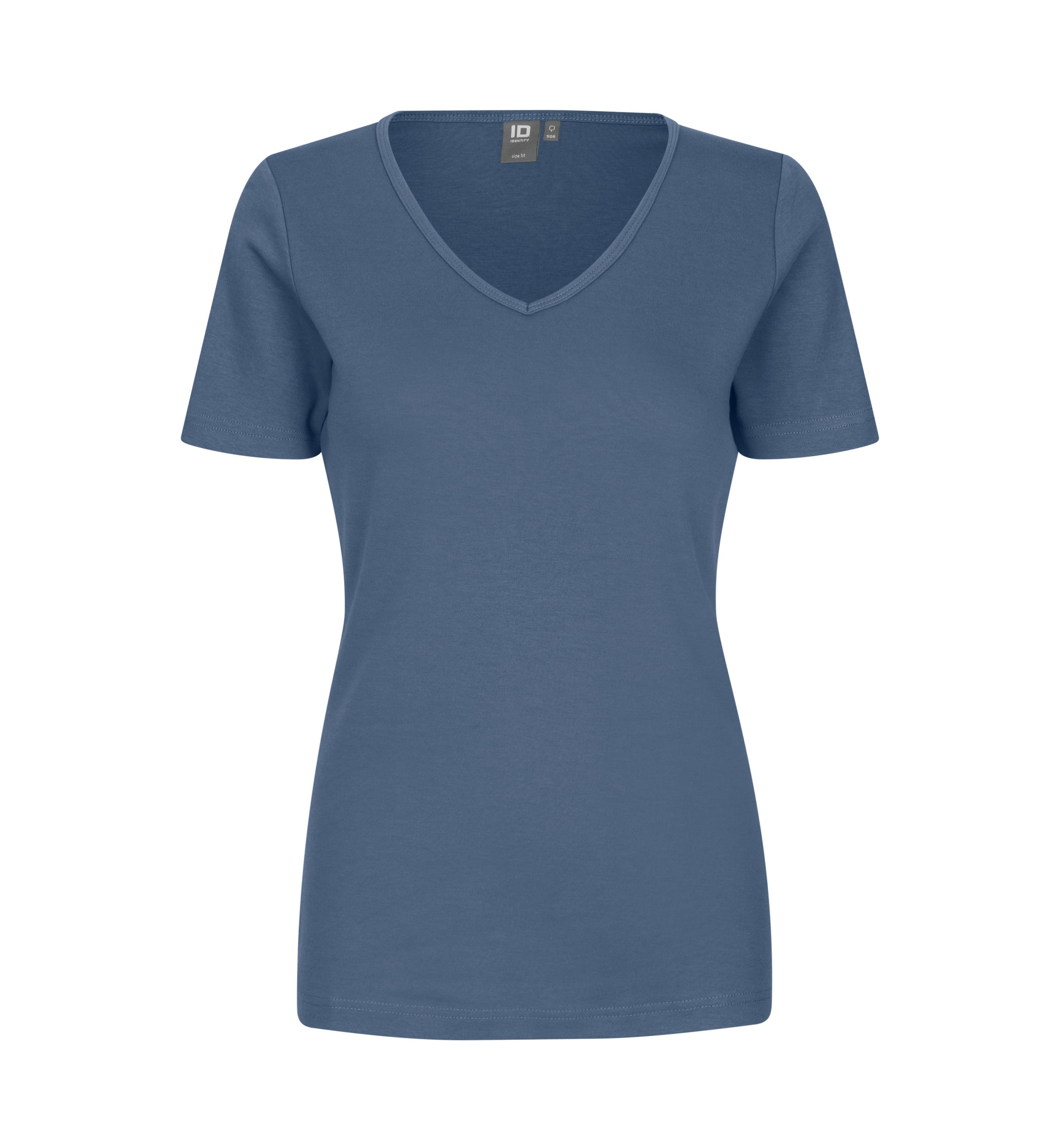 T-shirt Interlock | v-neck | damski