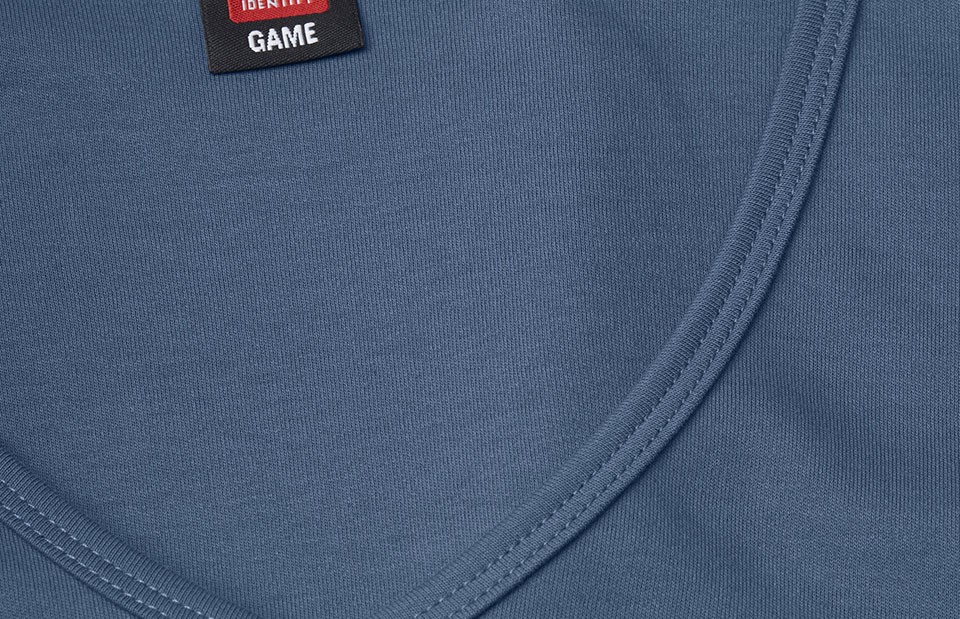 T-shirt Interlock | v-neck | damski