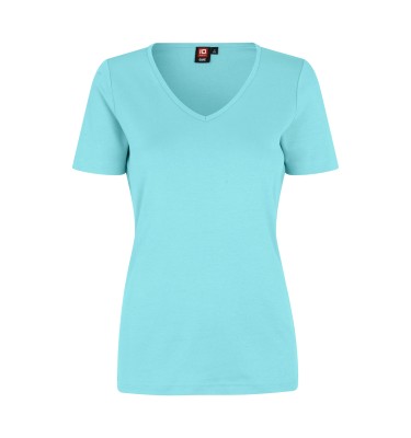 T-shirt Interlock | v-neck | damski