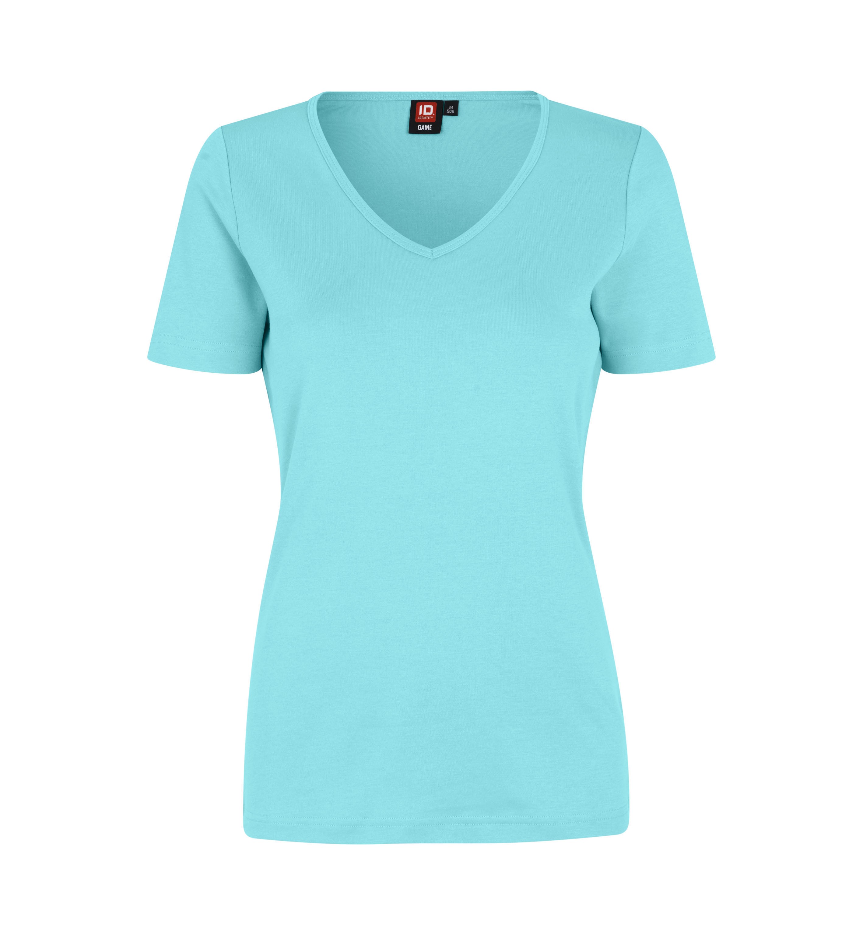 T-shirt Interlock | v-neck | damski