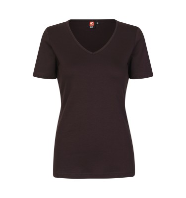 T-shirt Interlock | v-neck | damski
