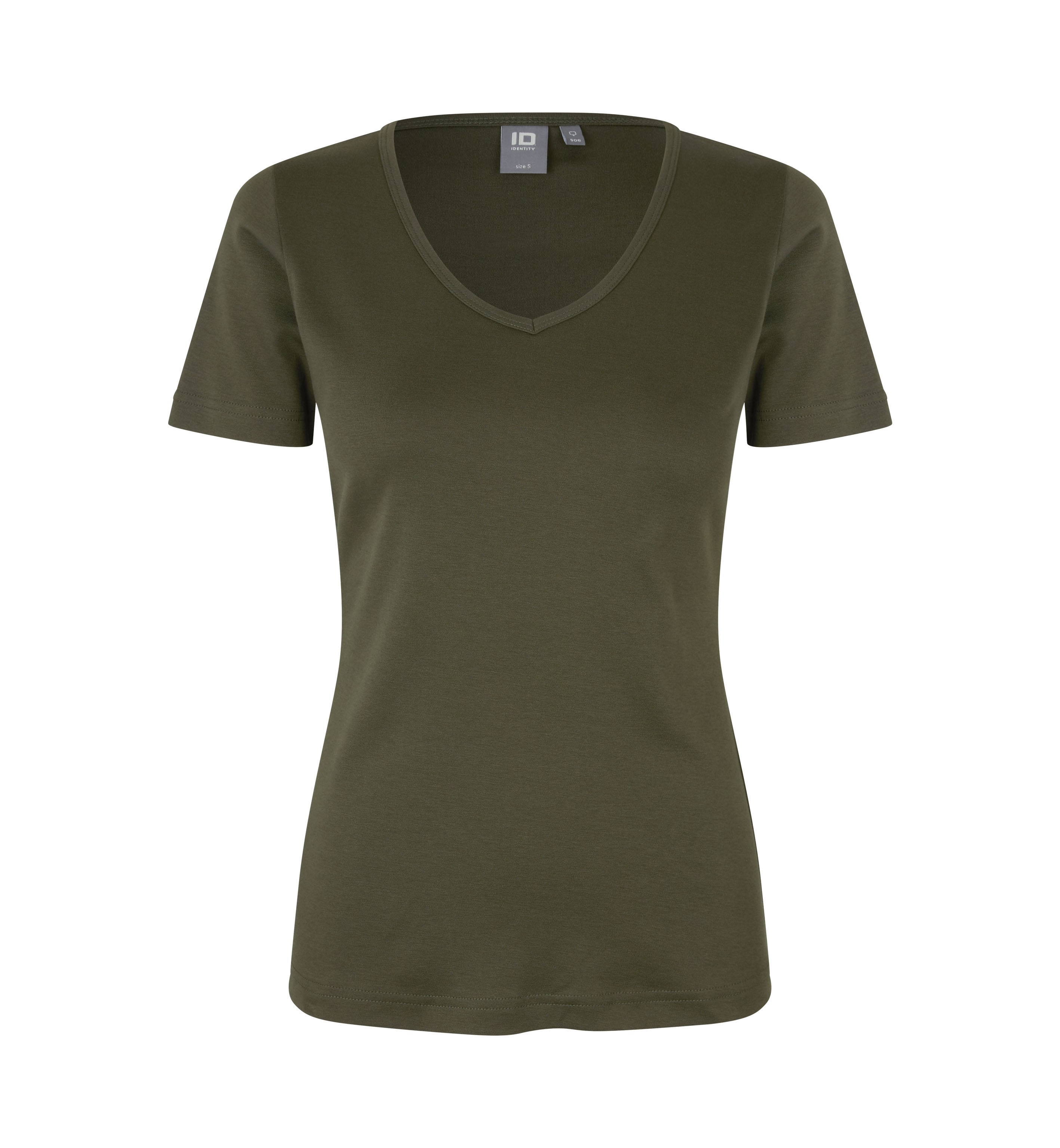 T-shirt Interlock | v-neck | damski