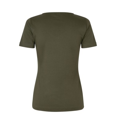 T-shirt Interlock | v-neck | damski