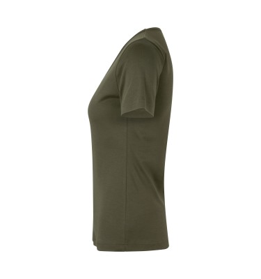 T-shirt Interlock | v-neck | damski