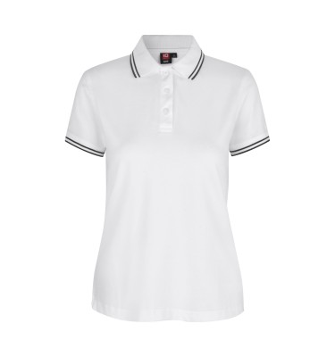 Kontrastowa koszulka polo | stretch | damska