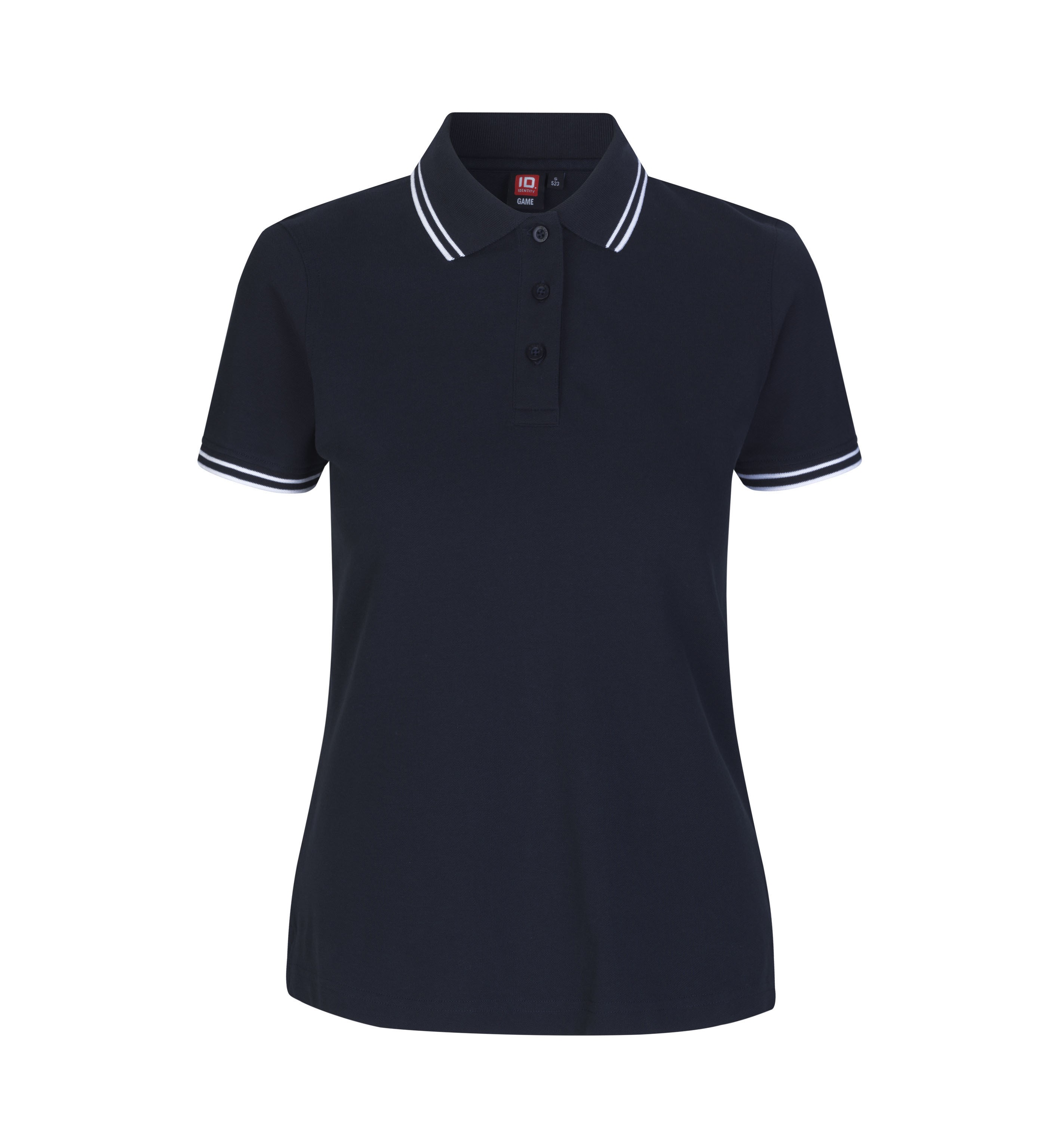 Kontrastowa koszulka polo | stretch | damska
