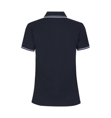 Kontrastowa koszulka polo | stretch | damska