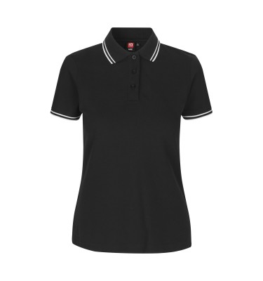 Kontrastowa koszulka polo | stretch | damska