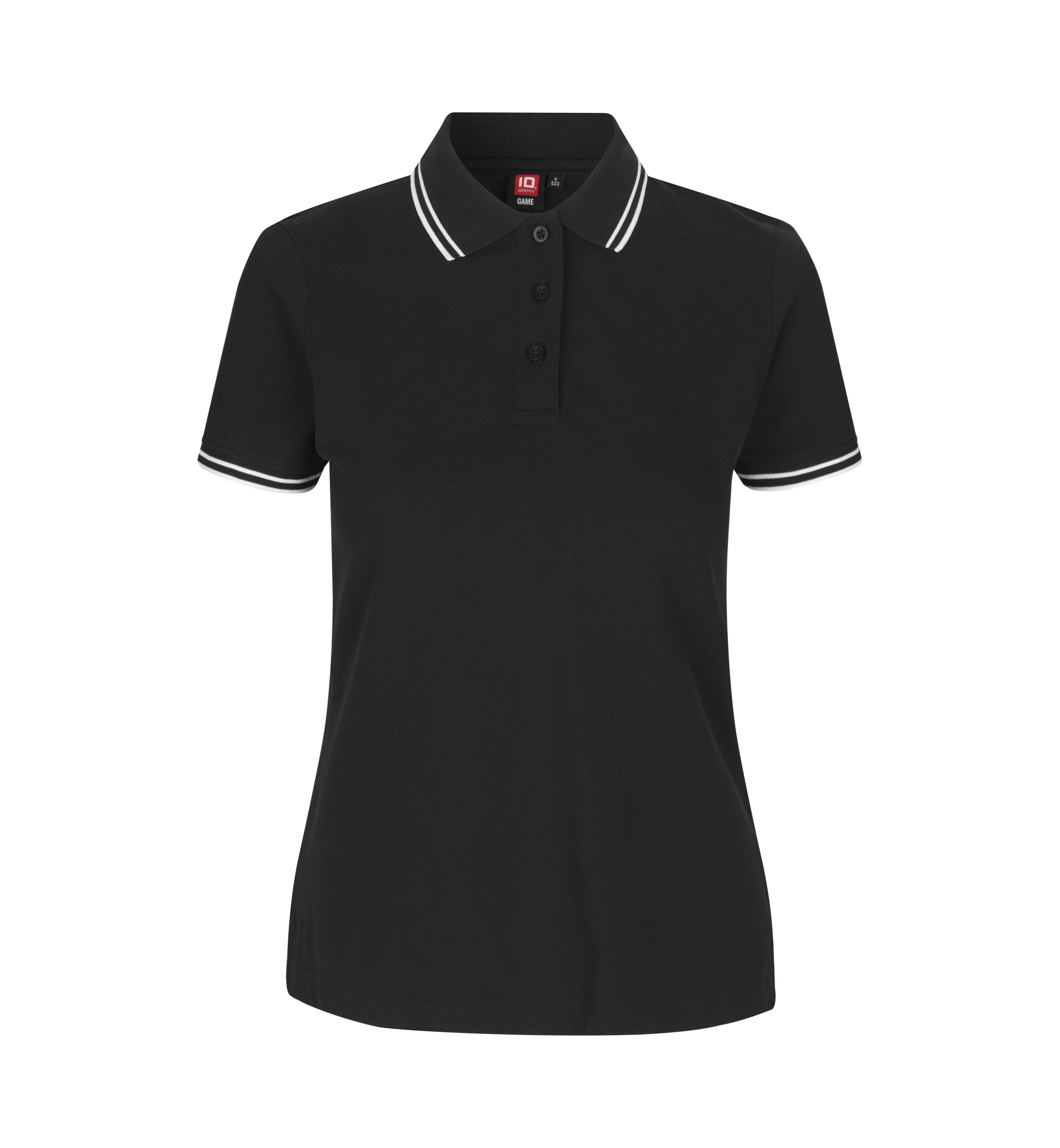 Kontrastowa koszulka polo | stretch | damska