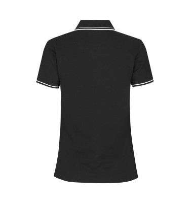 Kontrastowa koszulka polo | stretch | damska