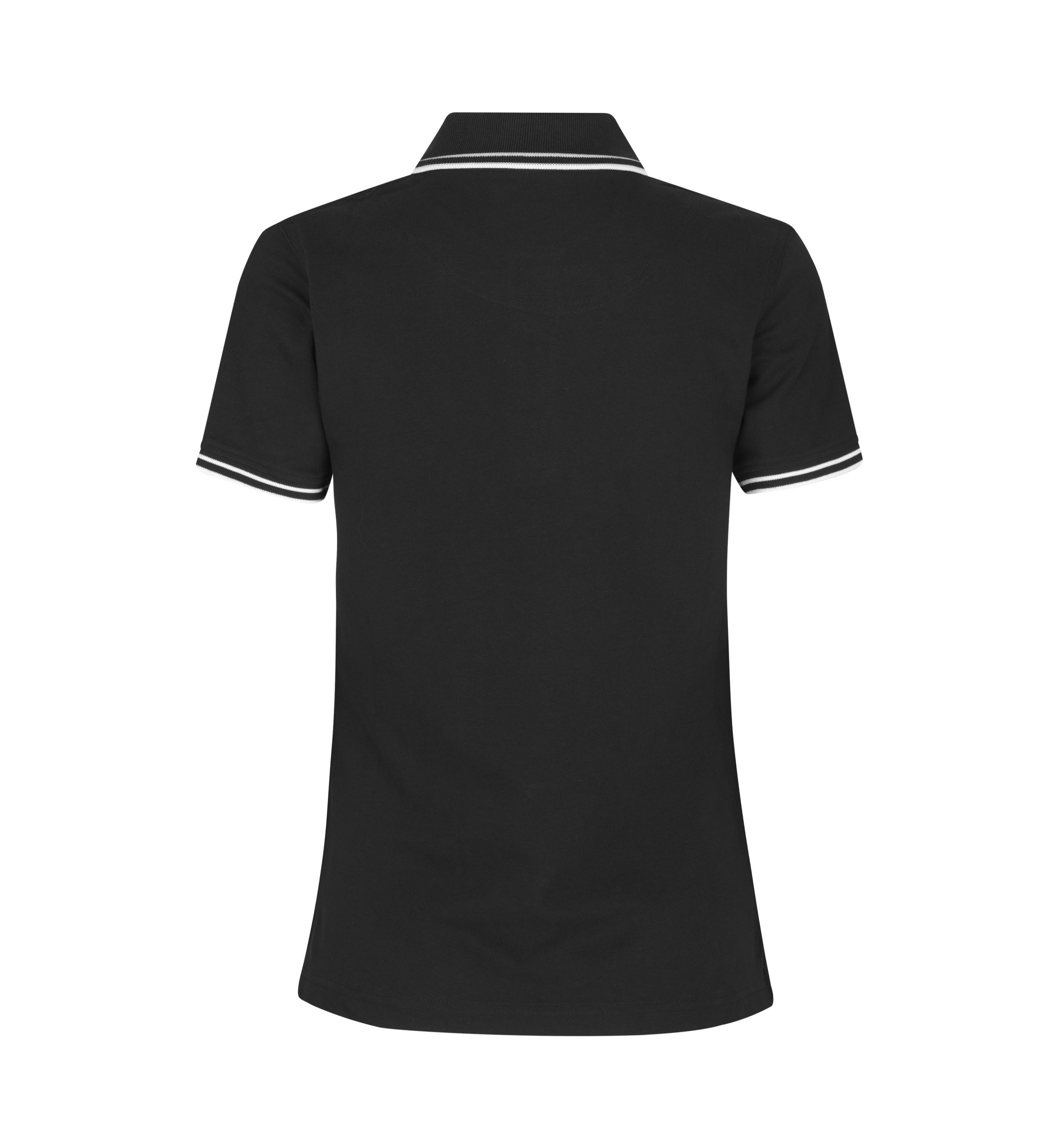 Kontrastowa koszulka polo | stretch | damska