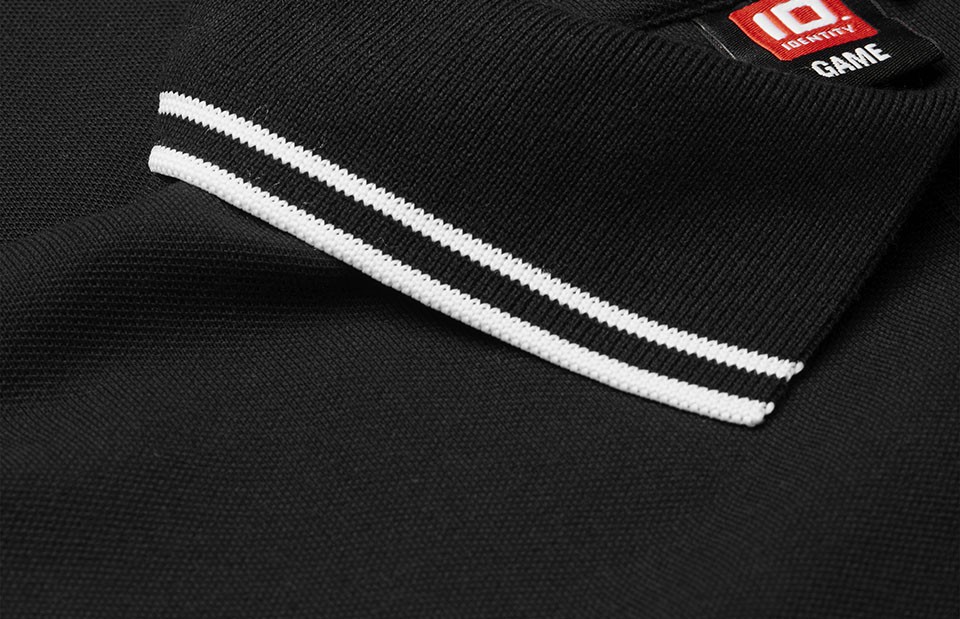 Kontrastowa koszulka polo | stretch | damska