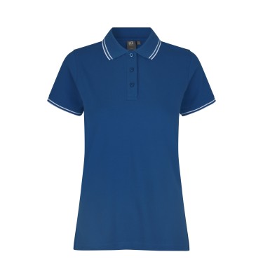 Kontrastowa koszulka polo | stretch | damska