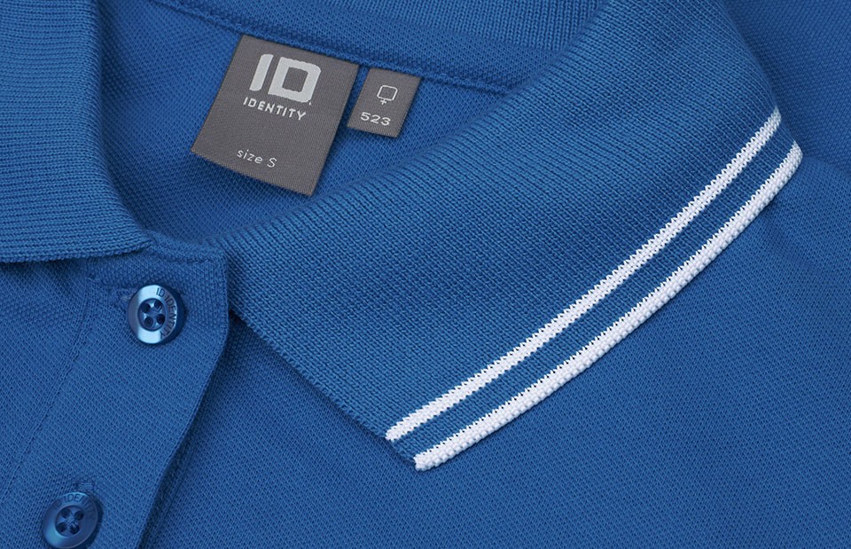 Kontrastowa koszulka polo | stretch | damska