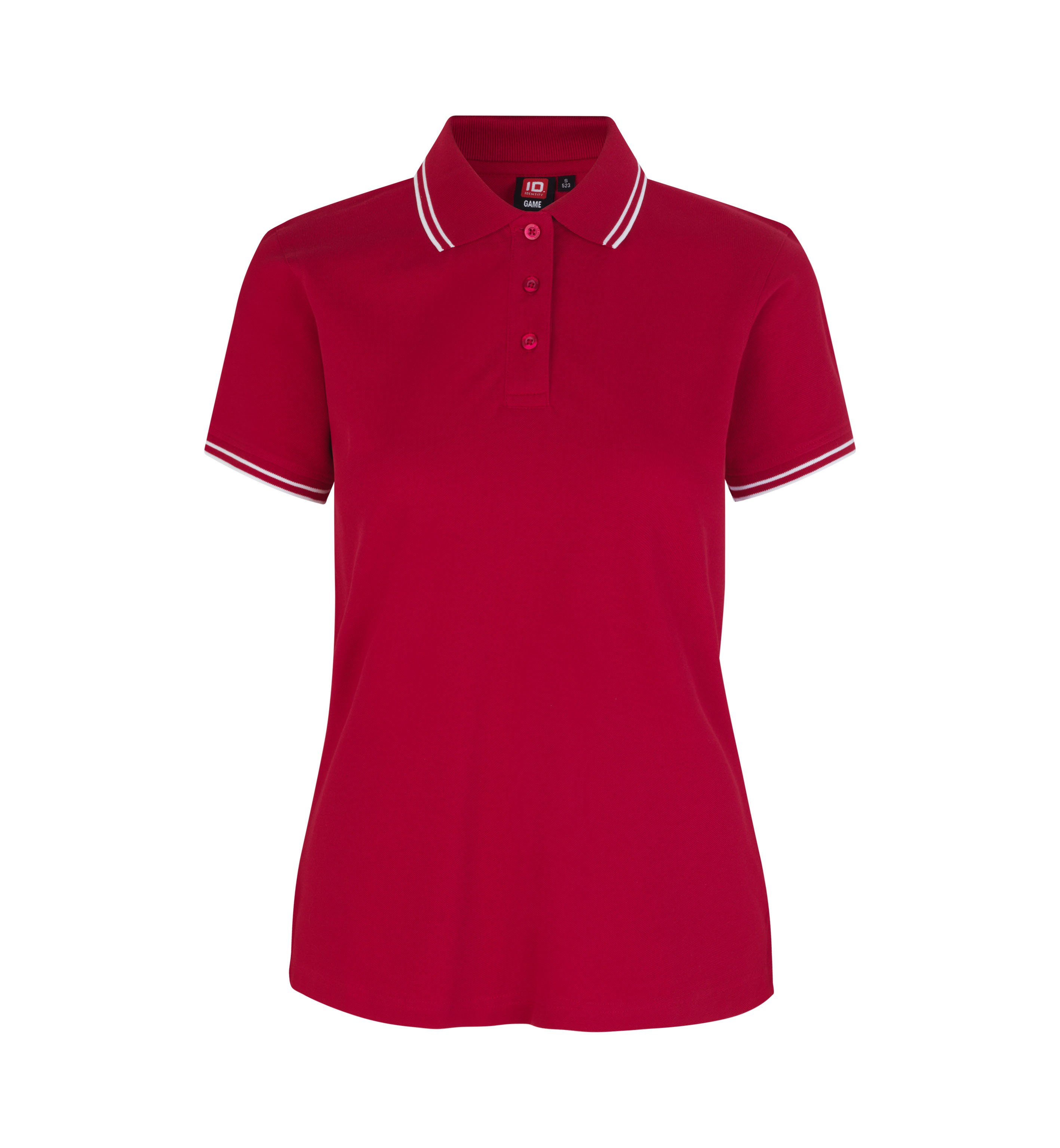 Kontrastowa koszulka polo | stretch | damska