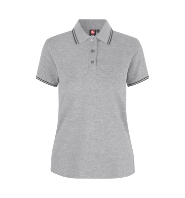 Kontrastowa koszulka polo | stretch | damska