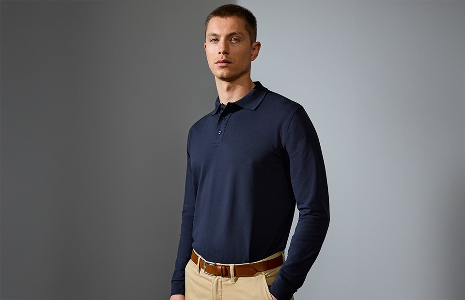 Koszulka polo długi rękaw | stretch